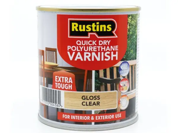 Homepride Online-Rustins quick dry polurethane varnish Gloss clear 500ml