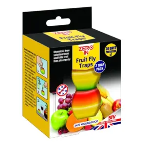 Homepride Online-ZERO IN FRUIT FLY TRAPS 2 PACK 30 DAY PROTECTION X2