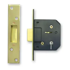Homepride Online-Sterling 5 Lever mortice Deadlock size and finish 3" brass