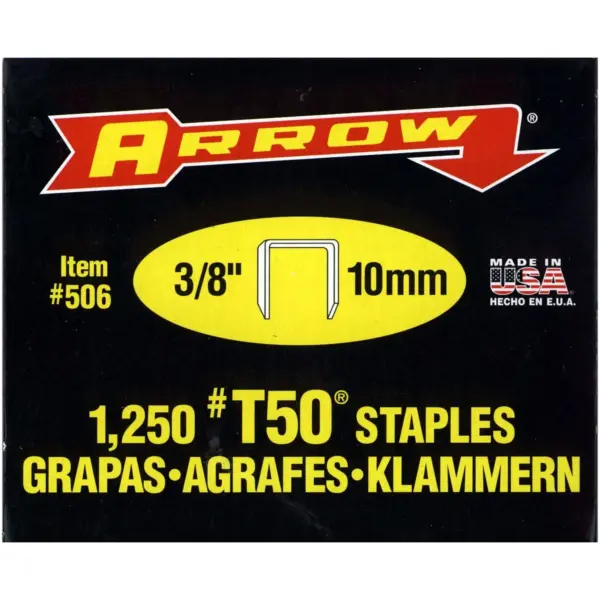 Homepride Online-Arrow T50 STAPLES 3/8" 10MM #506 1250 QTY