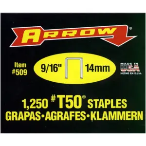 Homepride Online-Arrow T50 STAPLES T50 9/16" 14 MM #509 1250 QTY