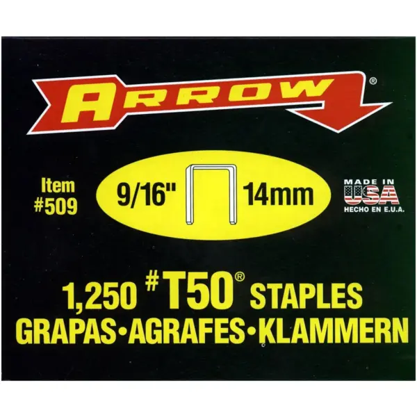 Homepride Online-Arrow T50 STAPLES T50 9/16" 14 MM #509 1250 QTY