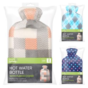 Homepride Online-bright & homely Hot water bottle with fleece cover 2L