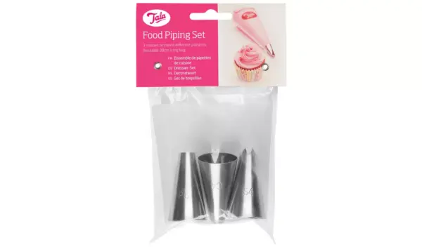 Homepride Online-Tala Food Piping Set -3 nozzles with 38cm reusable icing bag