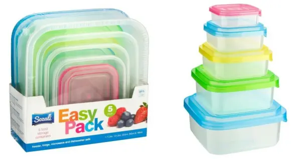 Homepride Online-Sozali Easy Pack 5 food storage containers